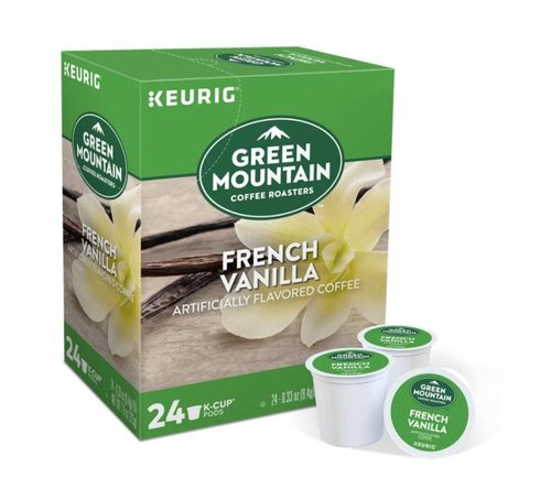 Green Mountain Coffee French Vanilla K-Cup Pods - Light Roast, 120 Count (5 Boxes of 24 Pods)