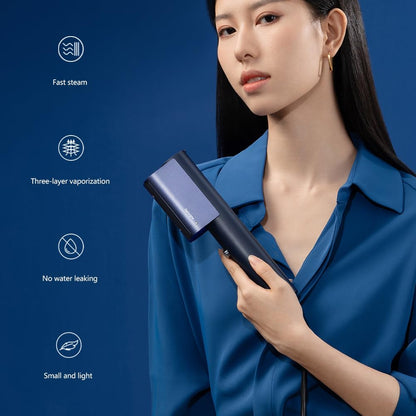 Nesugar G3 Portable Travel Steamer - Fast Heat-Up Handheld Garment Iron | Lightweight Mini Design in Navy Blue