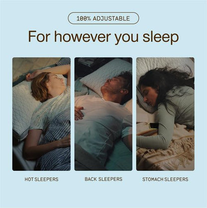 Coop Home Goods Eden Bed Pillow - Medium Soft Memory Foam Cooling Gel | Queen Size for All Sleep Positions