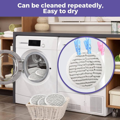 Shark Replacement Steam Mop Pads - Compatible with S7000 Series | 6-Pack for All-in-One Cleaning