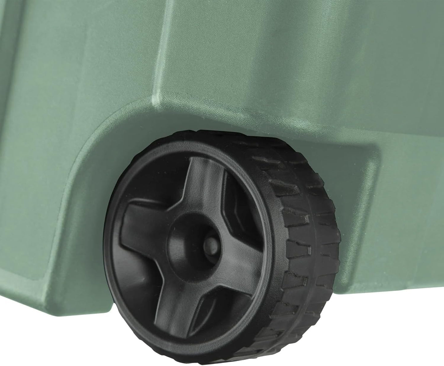 Storage Bin - 40 Gallon Wheeled Industrial Tote | Tough Stackable Plastic Container - Green Sage (2 Pack)
