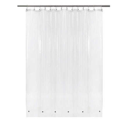 Barossa Design Clear Shower Curtain Liner 82 Width by 74 Height with Free Hooks - 6 Bottom Magnets, Waterproof PEVA, 12 Metal Grommets Curtain PEVA, 82x74
