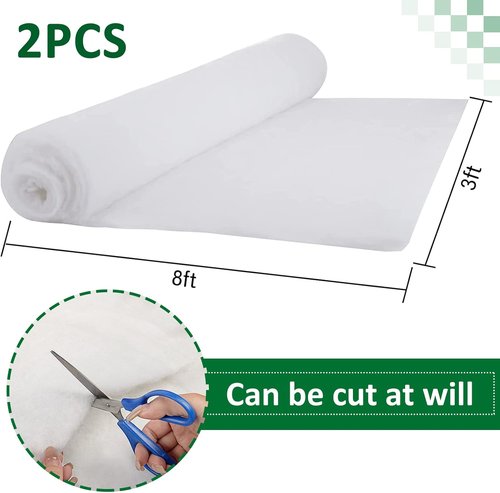 Cosweet Fake Snow Blanket - Thickened 3 x 8 Ft Faux Sheet for Crafts & Holiday Displays