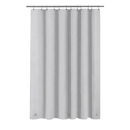 Barossa Design Gray Silver Long Shower Curtain Liner 78" Height - 3 Magnets & Waterproof Lightweight PEVA Shower Liner for Bath Tub, PVC Free, Metal Grommets, Silver Gray, 72x78