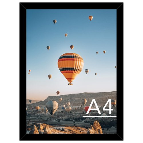 8.3x11.7 A4 Picture Frame Black for Wall Hanging or Tabletop, Wall Mounting Horizontally or Vertically, A4 Frame 8.3 x 11.7 Wall Gallery Poster Photo Frame with Shatter Resistant Plexiglass, Black