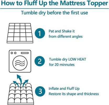 CHOKIT Queen Mattress Topper - Extra Thick Pillow Top for Back Pain Relief | Cooling Mattress Pad with Deep Pocket (8-21 Inch)
