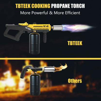 TBTeek Propane Torch - Powerful Adjustable Grill Torch for Cooking & BBQ | Ideal for Searing Steaks & Campfires