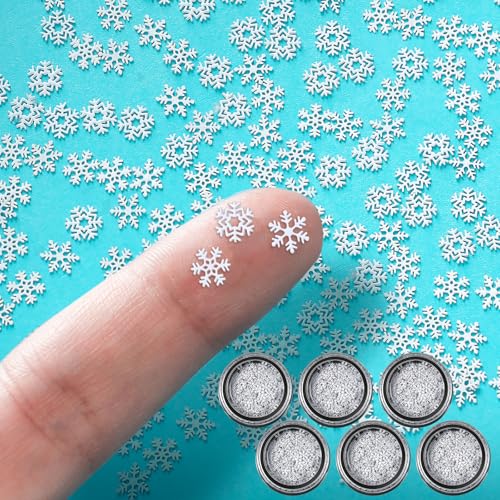 600 Pcs Mini White Snowflakes Christmas Craft Decorations - Variation of 600