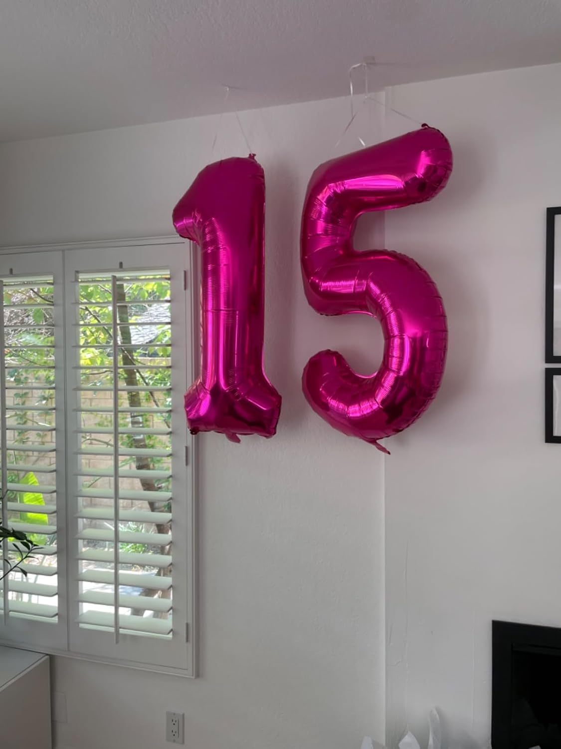 Skiennix 40-Inch Balloon Numbers - Big Rose Purple Balloons for 5th Birthday & Wedding Decor