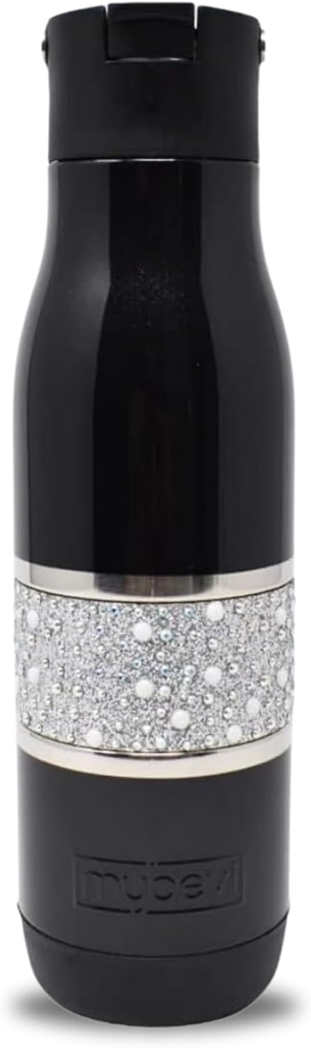 MyBevi Hollywood Insulated Tumbler - 20oz Stainless Steel Travel Cup with Leak-Resistant Lid | BPA-Free, Reusable, Fits Cup Holders, Hot & Cold - Sport Black