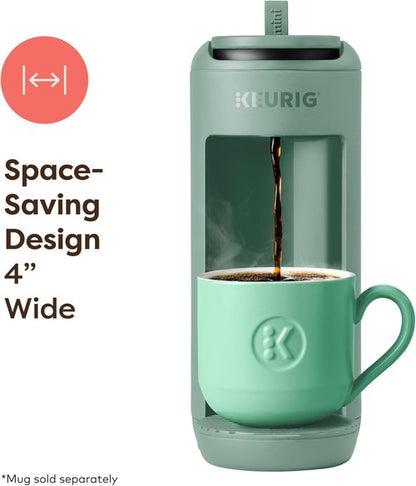 Keurig K-Mini Mate Single Serve Coffee Maker - Compact 12 oz Brewer for Small Spaces | Glamping Green