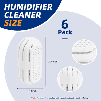 Top-Fill Humidifier Demineralization Cartridge, Compatible with All LEVOIT Top Fill Humidifiers, Calcium and Magnesium Ion Softening, Humidifier Cleaning, 6 Pack, White
