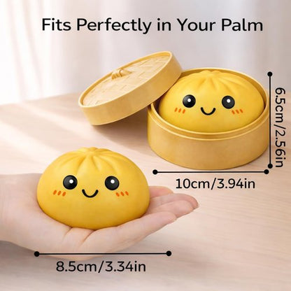 Dumpling Squishy | Mystery Box Squeeze Toy for Stress Relief | Yellow Fidget Toy for Teens & Adults