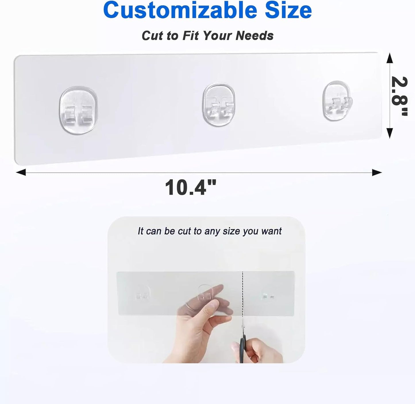 Skiennix Shower Caddy Adhesive Hooks - Strong No-Drill Replacement for Bathroom & Kitchen | 4 Packs