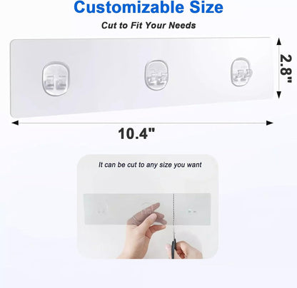 Skiennix Shower Caddy Adhesive Hooks - Strong No-Drill Replacement for Bathroom & Kitchen | 4 Packs