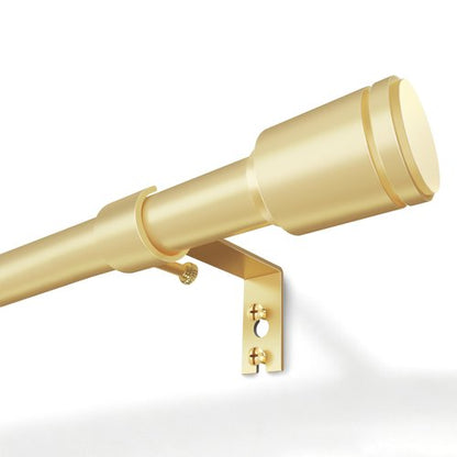 5/8” Diameter Curtain Rods 30-45 Inch, for 30-39 Inch Windows, Adjustable Splicing Gold Curtain Rods for Windows with Brackets, Window Rod Long Small Curtains Rod, 2 Pack
