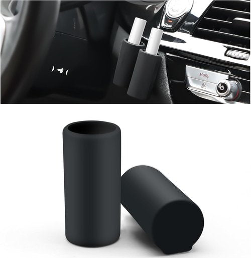 Car Chapstick Holder 2 Pack Lip Balm Holder for Women Upright Chapstick Holder Car Accessories are Suitable for Various Models（Black）