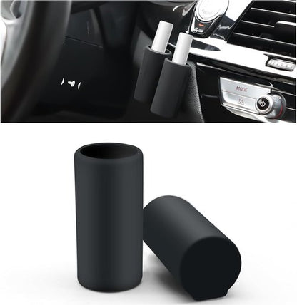 Car Chapstick Holder 2 Pack Lip Balm Holder for Women Upright Chapstick Holder Car Accessories are Suitable for Various Models（Black）