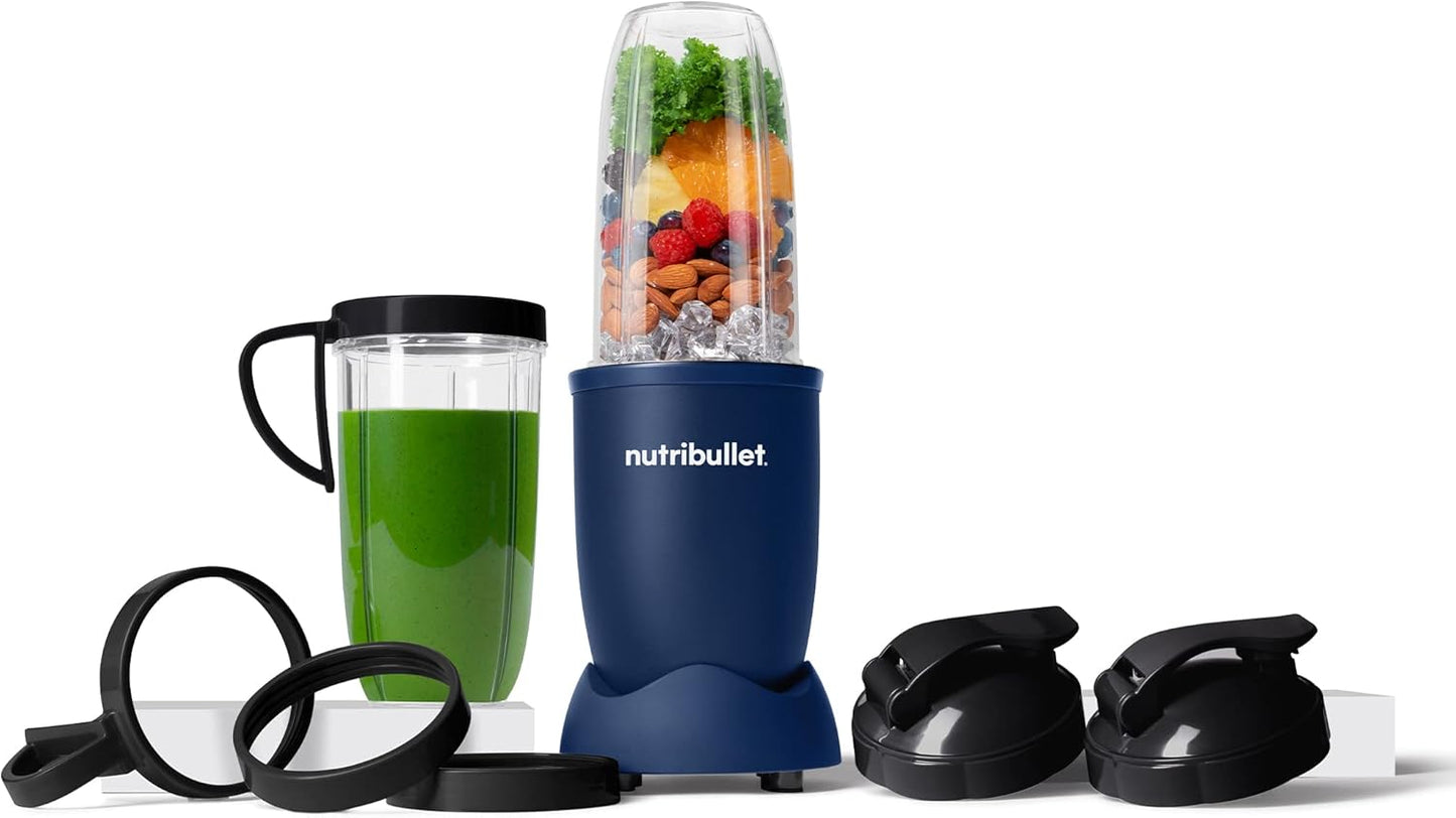 NutriBullet Pro 13-Piece Set - Powerful 900W Blender in Matte Navy Blue
