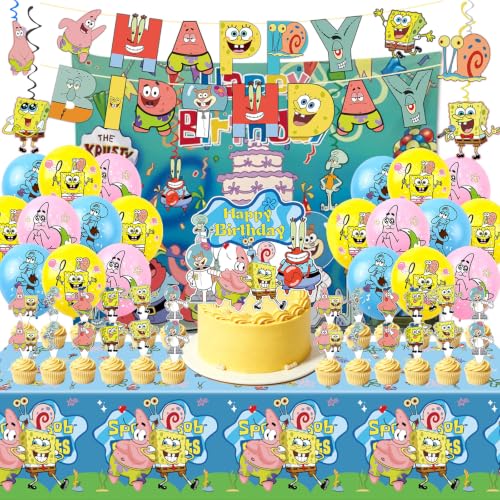 Kids Birthday Party Supplies Set with Banner Balloons & Decorations
