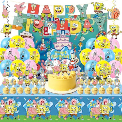 Kids Birthday Party Supplies Set with Banner Balloons & Decorations