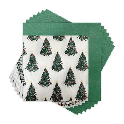 Christmas Paper Napkins - 20 Pack, 2-Ply, 6.5 Inch, Colorful Holiday Serviettes