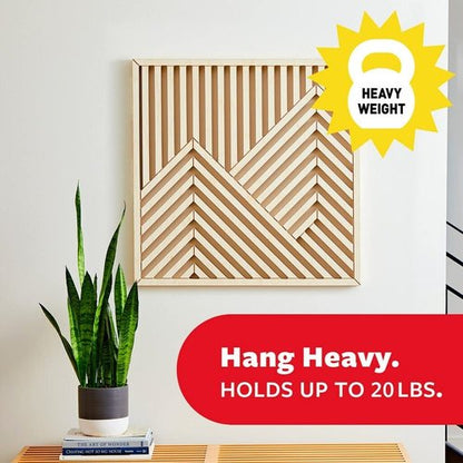 Command 20 lb XL Heavyweight Picture Hanging Strips - Damage-Free Hangers for Frames | 10 Pairs, Black Adhesive