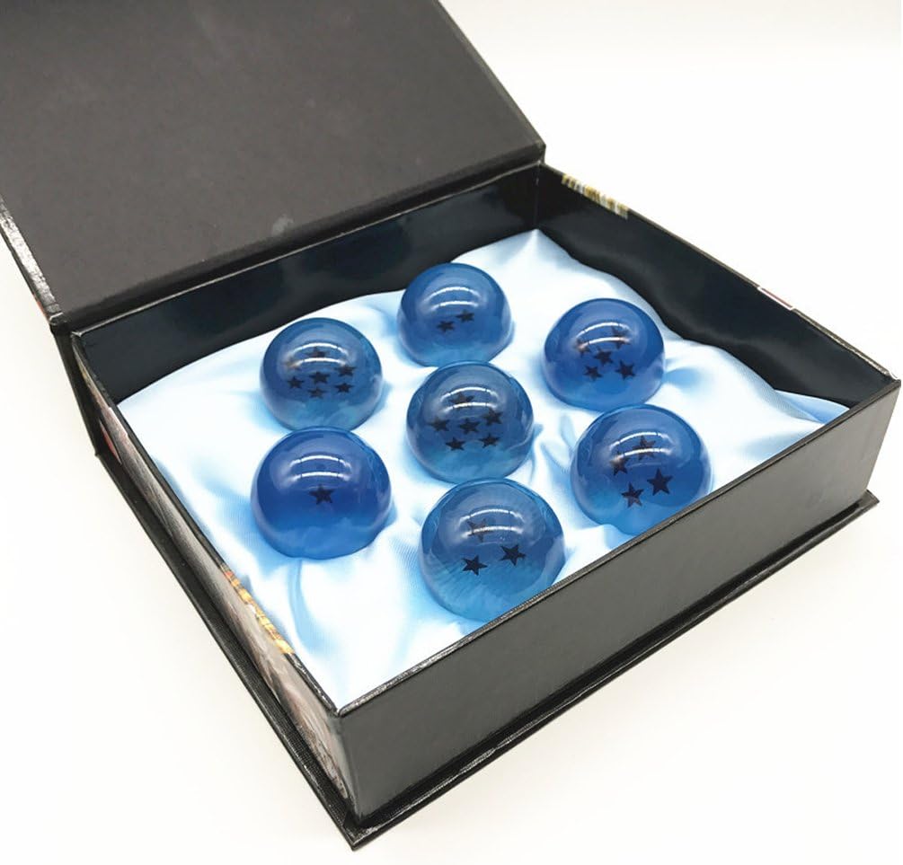 Viru Crystal Glass Ball Set - Anime Collectibles Gift Box of 7 Pieces | 43mm Diameter