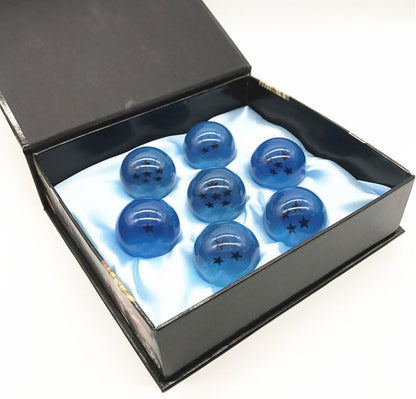 Viru Crystal Glass Ball Set - Anime Collectibles Gift Box of 7 Pieces | 43mm Diameter