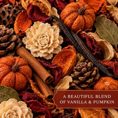 Vanilla Pumpkin Potpourri - Fall Home Decor - 7 oz - Scented Decorative Mix