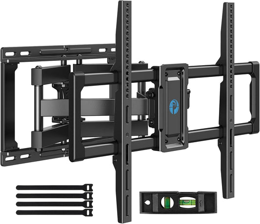 Pipishell Full Motion TV Wall Mount - Swivel Dual Arms for 40-82 Inch TVs | Max VESA 600x400mm, 110 lbs Capacity