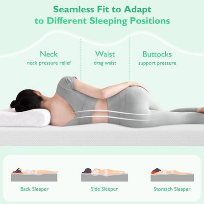 FDW | 6 Inch Twin XL Mattress | Medium Firm | Gel Memory Foam Mattress | White | Bed in a Box, CertiPUR-US Certified | Pressure Relief, Cooling Ventilated Foam | Washable Removable Cover
