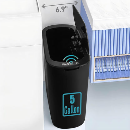 TIPGO 5 Gallon Motion Sensor Trash Can - Touchless Automatic Garbage Bin for Bathroom & Office (Black)