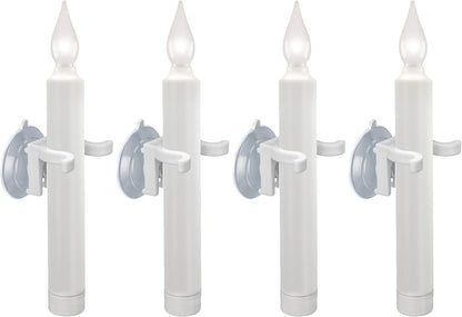 612 Vermont LED Window Candles - Battery Operated with Timer | Bright Hot Spot, Pack of 4