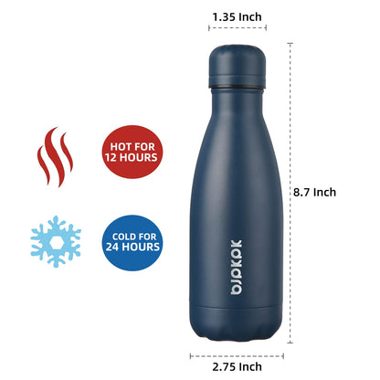 BJPKPK Water Bottles Insulated 12oz Stainless Steel Water Bottle Dishwasher Safe,Navy Blue