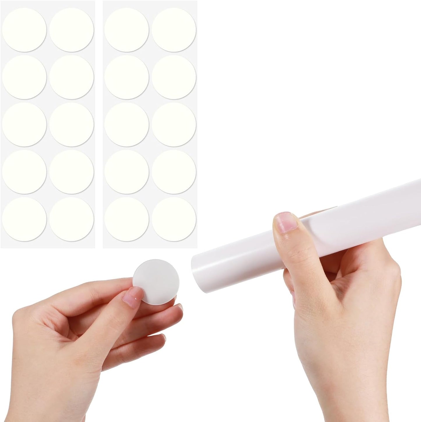 Skiennix Taper Candle Holder Inserts - 20 Pcs Adhesive Grips for Secure Candle Placement | Perfect for Weddings & Holidays
