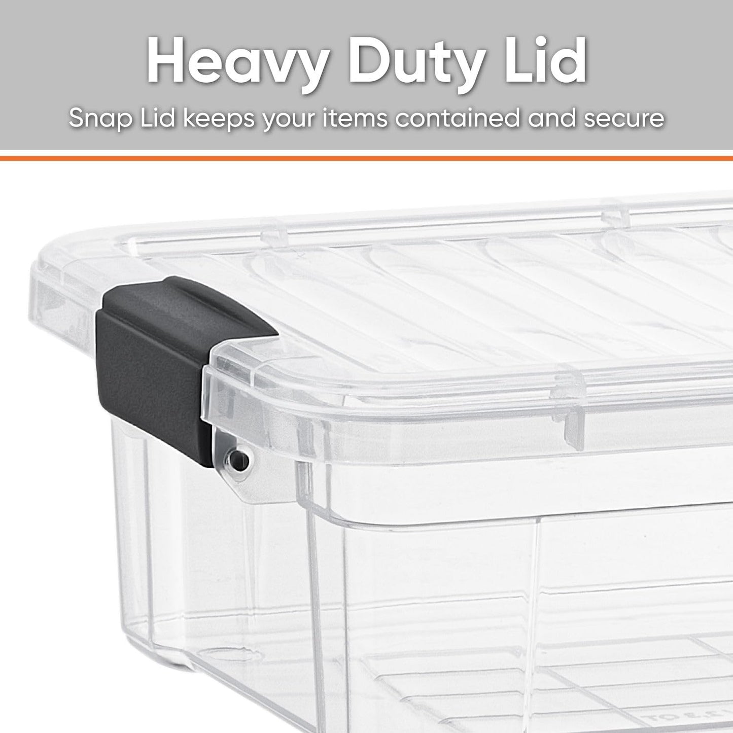 Superio Clear Plastic Storage Bin - 7.4 Quart, Non-Toxic & BPA Free, Stackable Organizer Box for Home & Office