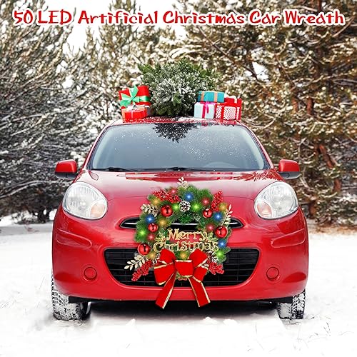 Christmas LED Wreath for Car Truck Festive Decoration - Delicate Variation