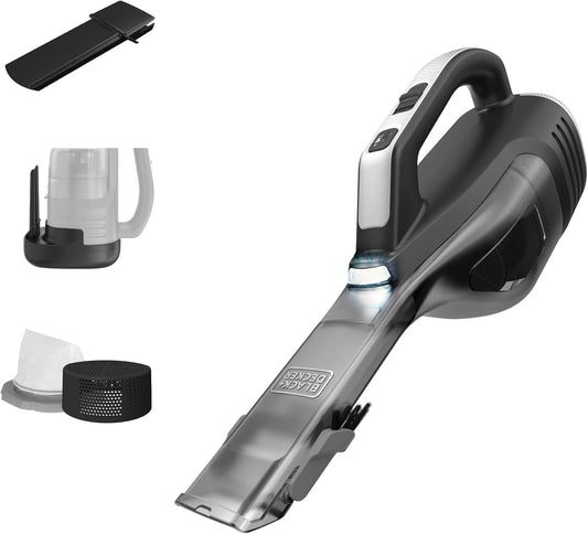 BLACK+DECKER Dustbuster Handheld Vacuum - Cordless, Lightweight with LED Light & Crevice Tool, Rechargeable
