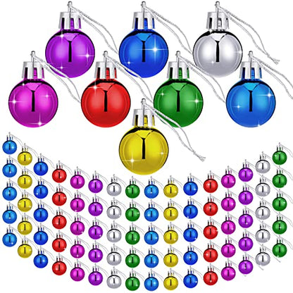 Mini Christmas Ball Ornaments 80 Pack Glitter Smooth Balls - Variation of Smooth Ball