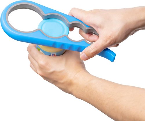 Bloss Anti-Skid Jar Opener - Easy Grip Lid Remover for Seniors & Small Hands | Blue