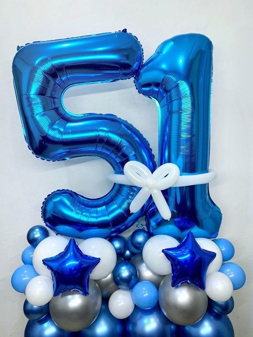 40 Inch Dark Blue Number Balloons by [Brand Name] - Perfect 40th Birthday Party Decorations for Men & Women