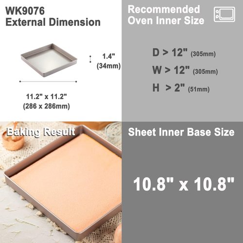 CHEFMADE Non-Stick 11-Inch Baking Sheet Pan - Dishwasher Safe Bakeware for Roasting & Baking | Champagne Gold
