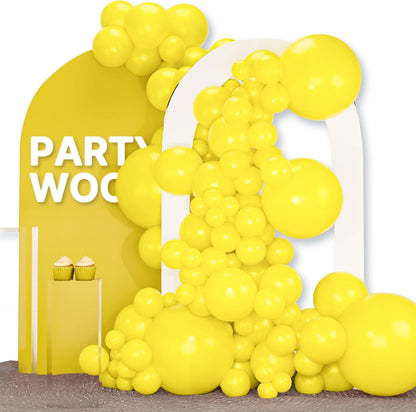 PartyWoo Yellow Balloons - 120-Piece Matte Latex Balloon Arch Kit | Various Sizes for Celebrations