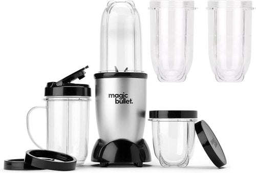 Magic Bullet Blender - 13-Piece Set in Silver | Compact and Versatile Kitchen Essential