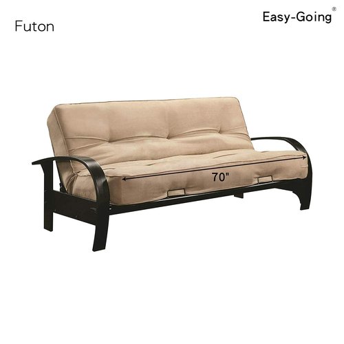 Easy-Going Futon Sofa Slipcover - Reversible Armless Couch Cover - Water Resistant for Pets & Kids (Light Gray/Light Gray)