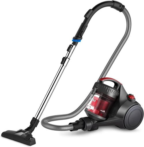 Eureka Whirlwind NEN110D Bagless Canister Vacuum Cleaner - Lightweight, Ideal for Carpets & Hard Floors, Red