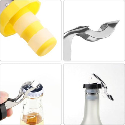6pcs Reusable Wine Stoppers, Silicone Vacuum Bottle Stopper,Expanding Manual Beverage Bottle Stopper,Wine Bottle Airtight Seal Cork