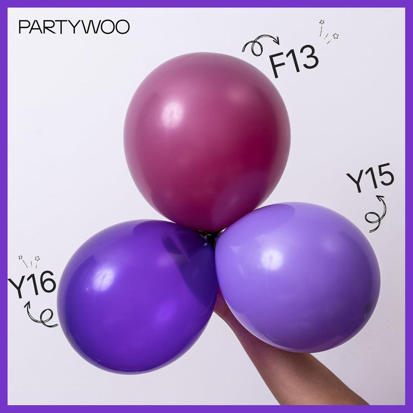 PartyWoo Dark Purple Balloons - 50 Pcs Mini 5-Inch Royal Purple for Graduation & Celebrations
