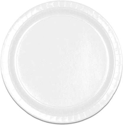White Round Paper Dinner Plates - 9-Inch, 8 Count | Ideal for Parties, Showers & Special Events